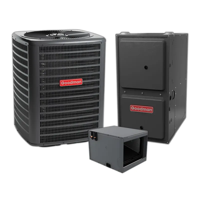 Goodman 5.0 Ton 15.2 SEER2 Central Air Conditioner, 96% AFUE 120K BTU Gas Furnace and Evaporator Coil No Minimum Order