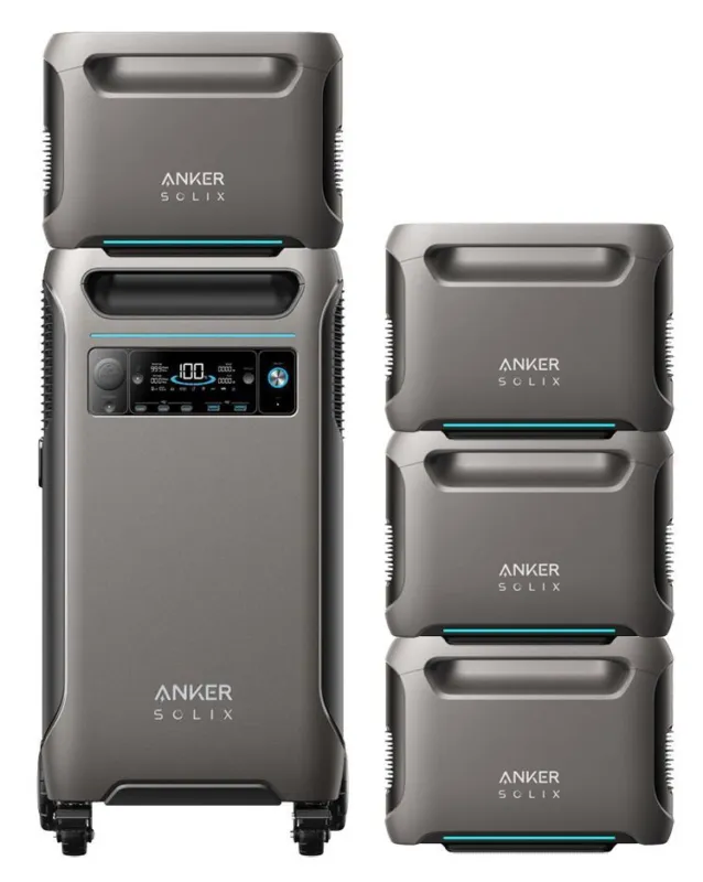Anker SOLIX F3800 Portable Power Station with 4x Expansion Batteries - 19.20 KWh Price Cut