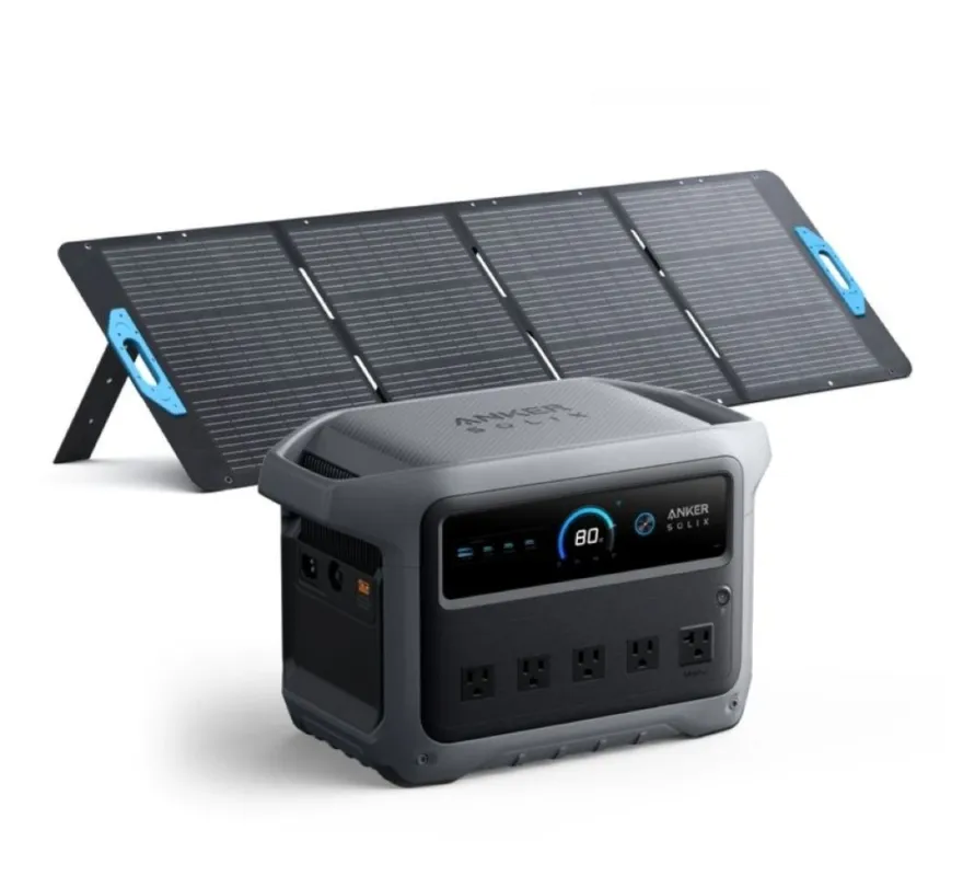 Shop Now Anker SOLIX C1000 Gen2 Portable Solar Generator with Anker 200W Portable Solar Panel