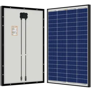 Budget Rich Solar Mega 100 Watt Poly Solar Panel Black Frame