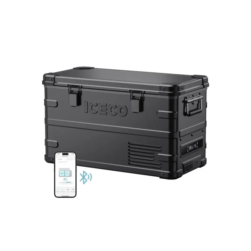 ICECO APL35 35 LT Dual Zone Aluminum Black Fridge - Black Same Day Shipping