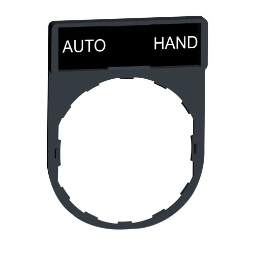 Schneider Electric ZBY2364 legend holder 30 x 40 mm with legend 8 x 27 mm with marking AUTO-HAND Crafted