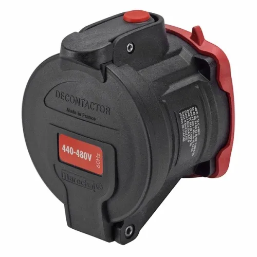 Meltric 22-64073-R Hazardous Location DXN60 Receptacle 250 VAC 60A Black Poly Fan Favorite