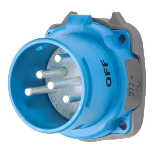 Seasonal Sale Meltric 31-18245-K04-972-4X Standard Duty DR30 Inlet 277 VAC 30A Blue Poly