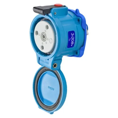 Trusted Brand Meltric 31-34233-K16-NC Standard Duty DR50 Receptacle 208 VAC 50A Blue Poly