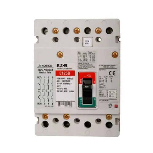 Eaton EGS7035FFGV Molded Case Circuit Breaker, G Series, 347 Max Volt, 35 Amp, Four Pole Don’t Miss Out
