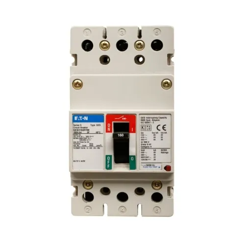 Top Rated Eaton GES3080FFM Molded Case Circuit Breaker, G Series, 347 Max Volt, 80 Amp, Three Pole