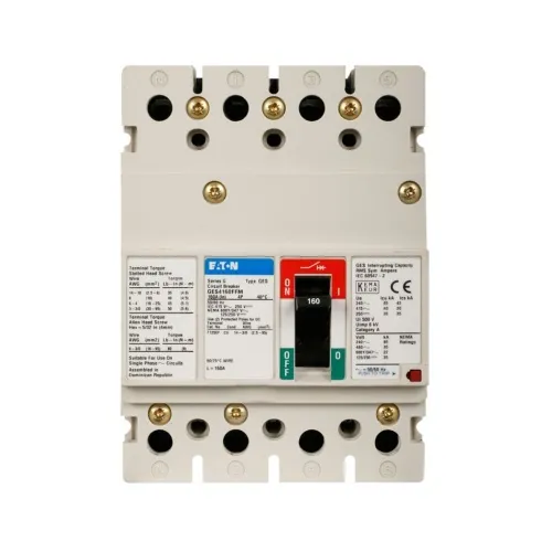 Must Have Eaton GES4080FFM Molded Case Circuit Breaker, G Series, 347 Max Volt, 80 Amp, Four Pole