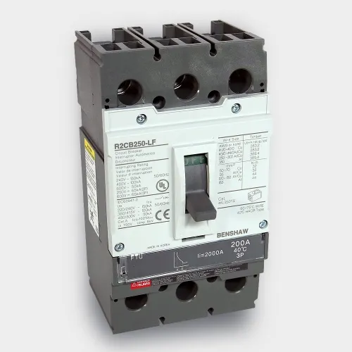 Crafted Benshaw R2CB-200A-250F-3P-NF-FTU Thermal Magnetic Breaker - 200 Amp, 3P, 600 VAC