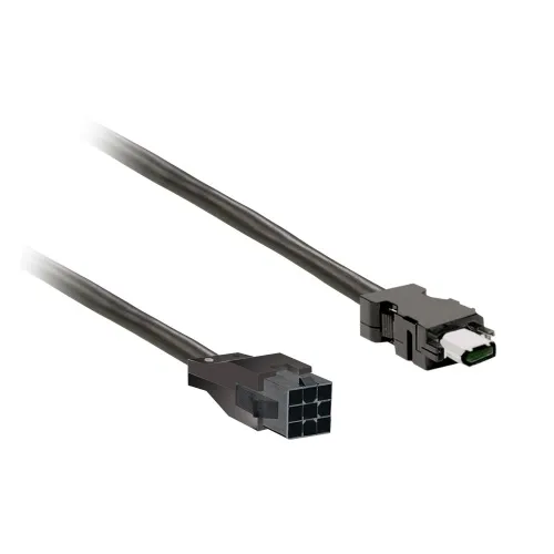 Premium Schneider Electric VW3M8D1AR15 encoder cable 1,5m shielded, leads connection for BCH2.B/.D/.F, CN2 plug