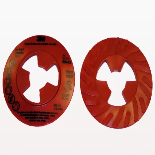 3M 7000120517 - 3M Disc Pad Face Plate Ribbed 81732, Extra Hard, Red, 5 in Buy Today