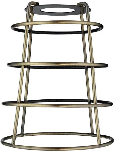 Seasonal Sale Westinghouse 85035 Cylindrical Open Bottom Cage Shade, Antique Brass